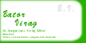 bator virag business card